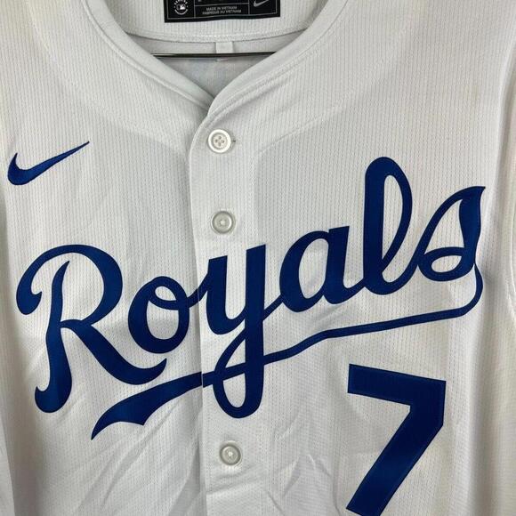 Kansas City Royals Custom #7 Juarez Jersey Nike MLB White Size M - Fan Apparel - Picture 8 of 8
